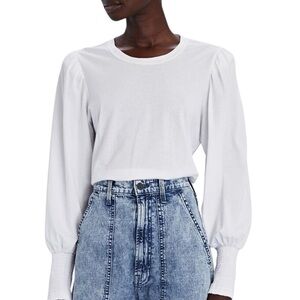 A.L.C. Blouse White Puff Shoulder Long Sleeve Blouse XS